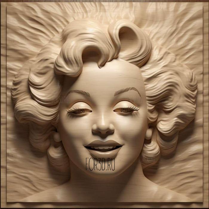 marilyn monroe 3 stl model for CNC